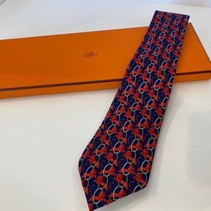 Hermes silk tie with box